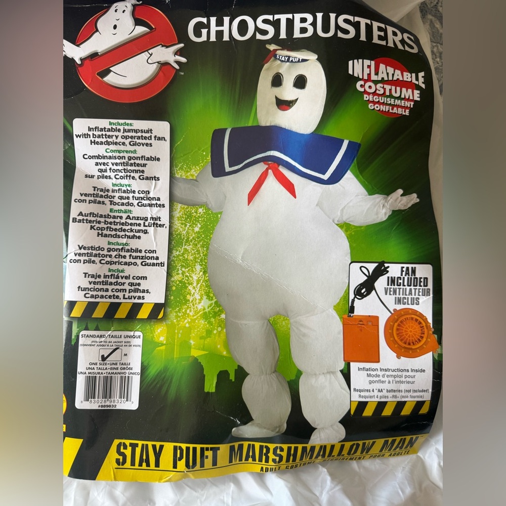 Stay Puft Marshmallow Man Inflatable Costume - White